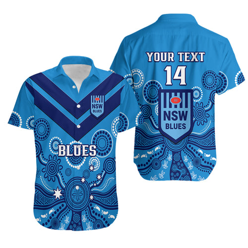 personalised-nsw-rugby-hawaiian-shirt-blues-aboriginal-art