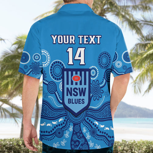 personalised-nsw-rugby-hawaiian-shirt-blues-aboriginal-art