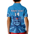 personalised-nsw-rugby-kid-polo-shirt-blues-aboriginal-art