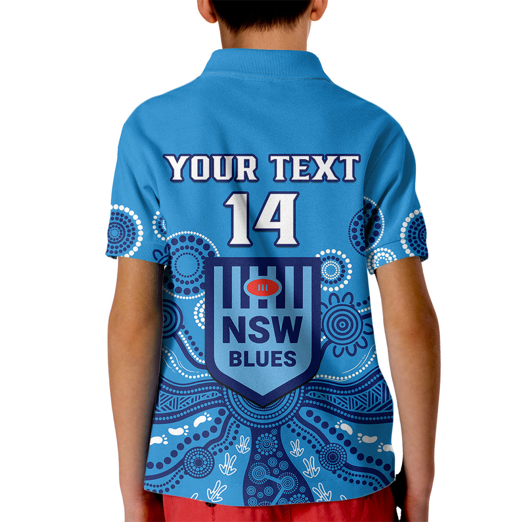 personalised-nsw-rugby-kid-polo-shirt-blues-aboriginal-art