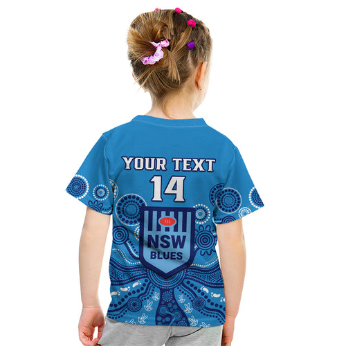 personalised-nsw-rugby-kid-t-shirt-blues-aboriginal-art