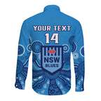 personalised-nsw-rugby-long-sleeve-button-shirt-blues-aboriginal-art