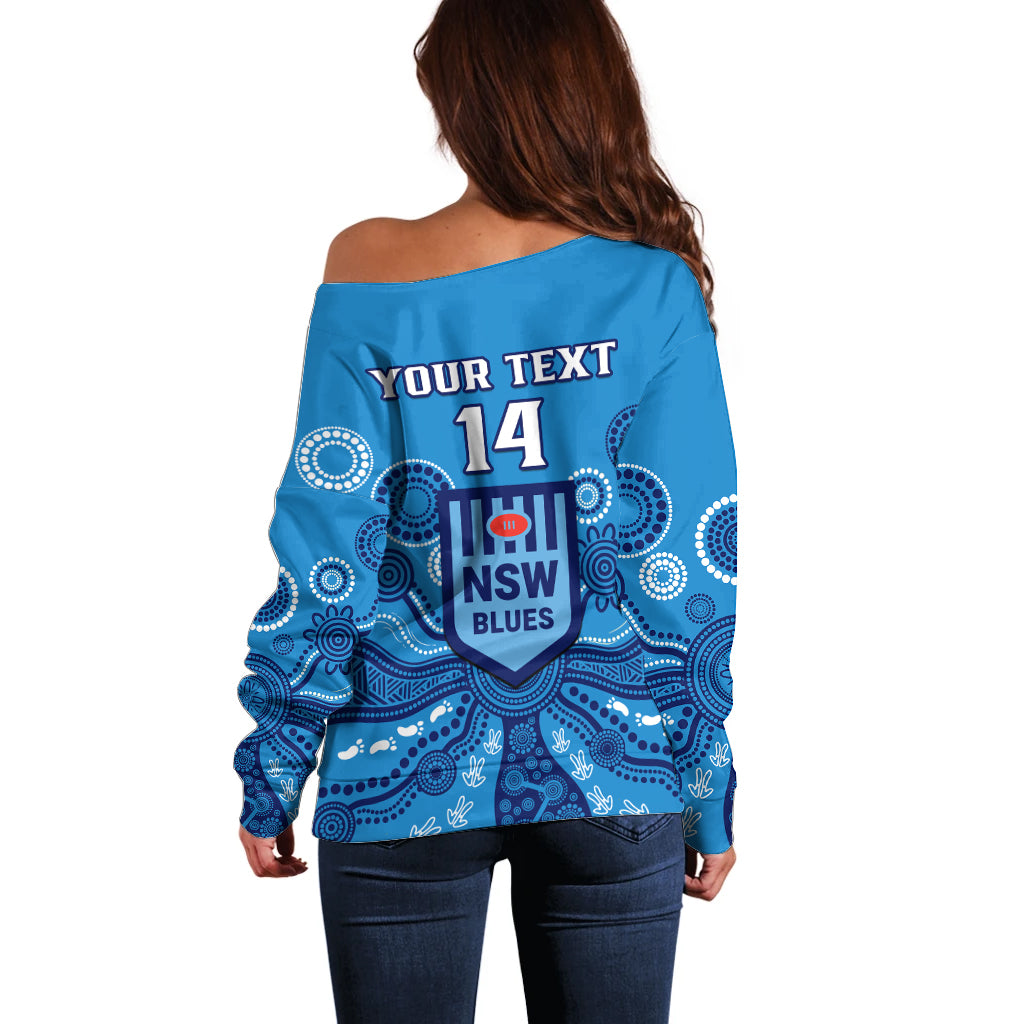 personalised-nsw-rugby-off-shoulder-sweater-blues-aboriginal-art