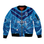 personalised-nsw-rugby-sleeve-zip-bomber-jacket-blues-aboriginal-art