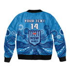 personalised-nsw-rugby-sleeve-zip-bomber-jacket-blues-aboriginal-art