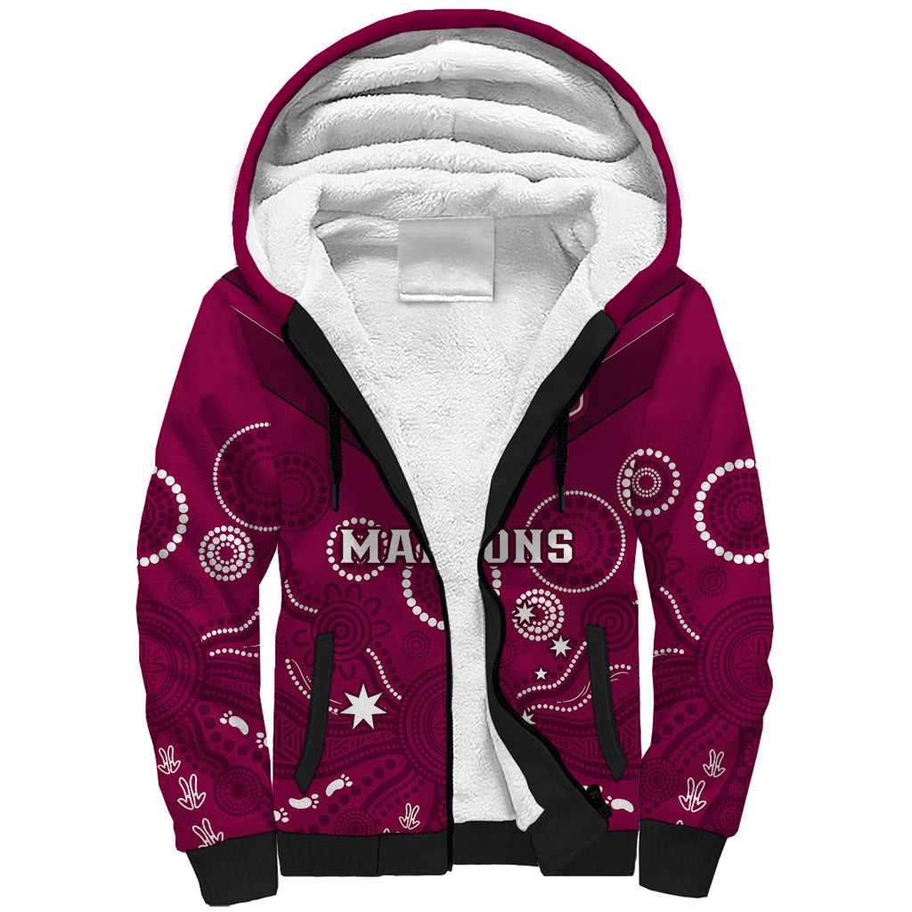maroons-rugby-sherpa-hoodie-qld-aboriginal-art