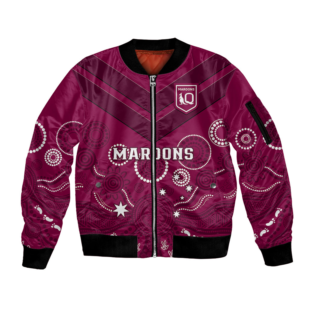 maroons-rugby-sleeve-zip-bomber-jacket-qld-aboriginal-art