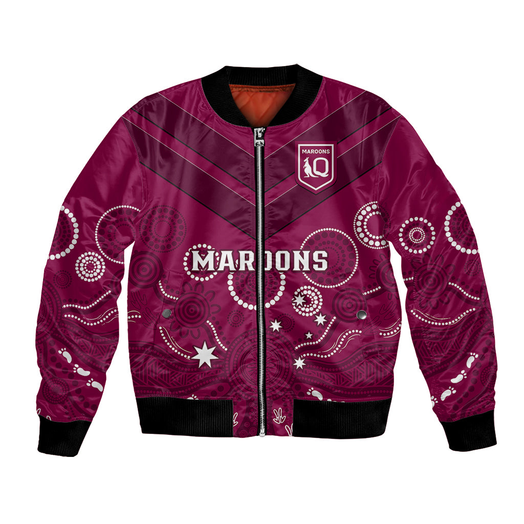 personalised-maroons-rugby-bomber-jacket-qld-aboriginal-art