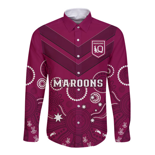 personalised-maroons-rugby-long-sleeve-button-shirt-qld-aboriginal-art