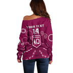 personalised-maroons-rugby-off-shoulder-sweater-qld-aboriginal-art