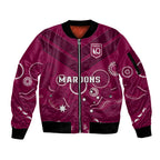 personalised-maroons-rugby-sleeve-zip-bomber-jacket-qld-aboriginal-art