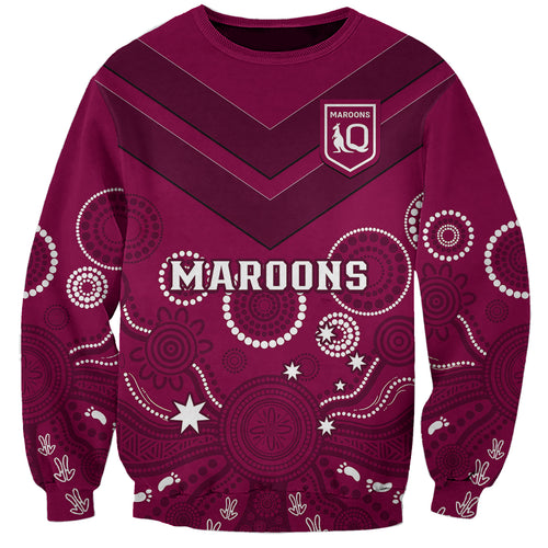 personalised-maroons-rugby-sweatshirt-qld-aboriginal-art
