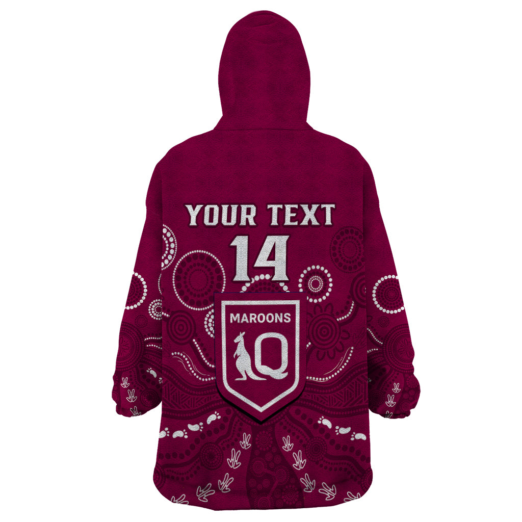 personalised-maroons-rugby-wearable-blanket-hoodie-qld-aboriginal-art