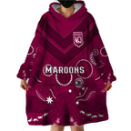 personalised-maroons-rugby-wearable-blanket-hoodie-qld-aboriginal-art