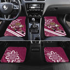 QLD Maroons Rugby Custom Car Mats Go Cane toads Aboriginal Art
