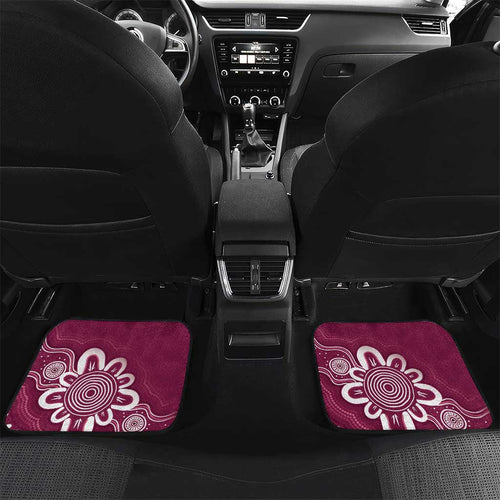 QLD Maroons Rugby Custom Car Mats Go Cane toads Aboriginal Art