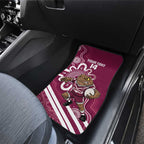 QLD Maroons Rugby Custom Car Mats Go Cane toads Aboriginal Art