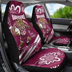 QLD Maroons Rugby Custom Car Seat Cover Go Cane toads Aboriginal Art