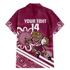 QLD Maroons Rugby Custom Family Matching Mermaid Dress and Hawaiian Shirt Go Cane toads Aboriginal Art