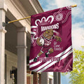 QLD Maroons Rugby Custom Garden Flag Go Cane toads Aboriginal Art