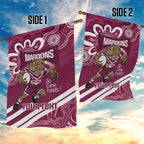 QLD Maroons Rugby Custom Garden Flag Go Cane toads Aboriginal Art