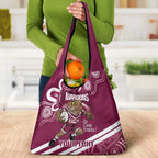 QLD Maroons Rugby Custom Grocery Bag Go Cane toads Aboriginal Art