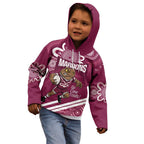 QLD Maroons Rugby Custom Kid Hoodie Go Cane toads Aboriginal Art