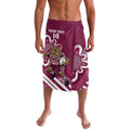 QLD Maroons Rugby Custom Lavalava Go Cane toads Aboriginal Art