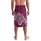QLD Maroons Rugby Custom Lavalava Go Cane toads Aboriginal Art