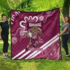 QLD Maroons Rugby Custom Quilt Go Cane toads Aboriginal Art