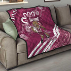 QLD Maroons Rugby Custom Quilt Go Cane toads Aboriginal Art