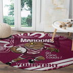 QLD Maroons Rugby Custom Round Carpet Go Cane toads Aboriginal Art