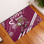 QLD Maroons Rugby Custom Rubber Doormat Go Cane toads Aboriginal Art