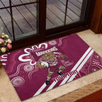 QLD Maroons Rugby Custom Rubber Doormat Go Cane toads Aboriginal Art