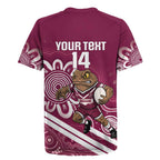 QLD Maroons Rugby Custom Rugby Jersey Go Cane toads Aboriginal Art