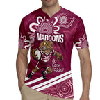 QLD Maroons Rugby Custom Rugby Jersey Go Cane toads Aboriginal Art
