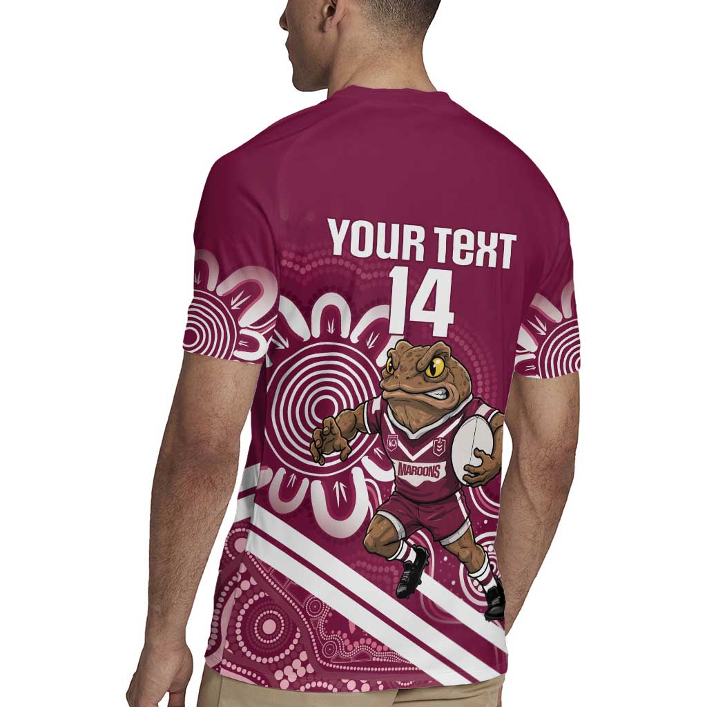 QLD Maroons Rugby Custom Rugby Jersey Go Cane toads Aboriginal Art