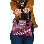 QLD Maroons Rugby Custom Shoulder Handbag Go Cane toads Aboriginal Art