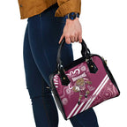 QLD Maroons Rugby Custom Shoulder Handbag Go Cane toads Aboriginal Art
