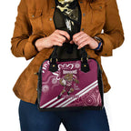 QLD Maroons Rugby Custom Shoulder Handbag Go Cane toads Aboriginal Art