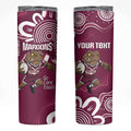 QLD Maroons Rugby Custom Skinny Tumbler Go Cane toads Aboriginal Art
