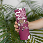 QLD Maroons Rugby Custom Skinny Tumbler Go Cane toads Aboriginal Art
