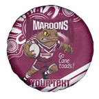 QLD Maroons Rugby Custom Spare Tire Cover Go Cane toads Aboriginal Art