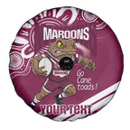 QLD Maroons Rugby Custom Spare Tire Cover Go Cane toads Aboriginal Art