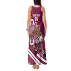 QLD Maroons Rugby Custom Tank Maxi Dress Go Cane toads Aboriginal Art