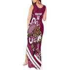 QLD Maroons Rugby Custom Tank Maxi Dress Go Cane toads Aboriginal Art