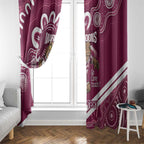 QLD Maroons Rugby Custom Window Curtain Go Cane toads Aboriginal Art
