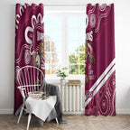 QLD Maroons Rugby Custom Window Curtain Go Cane toads Aboriginal Art
