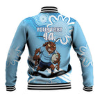 NSW Blues Rugby Custom Baseball Jacket Go Cockroaches Aboriginal Art