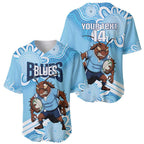 NSW Blues Rugby Custom Baseball Jersey Go Cockroaches Aboriginal Art